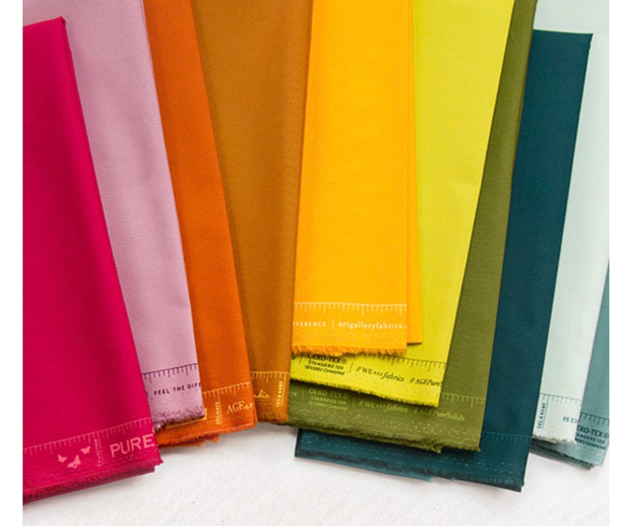 New colors of Pure solids | AGF | Fat quarter bundle 10 fabrics | Fast shipping | 1/2 yard option