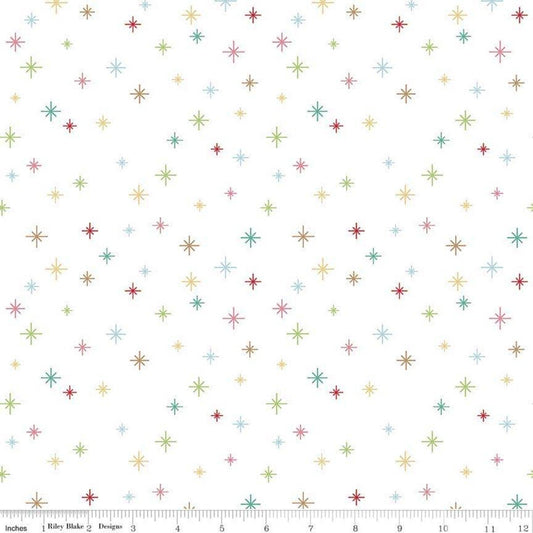 Cozy Christmas by Lori Holt - C5365-WHITE | RBD | holiday sparkle | 100% cotton | christmas fabric l ships fast