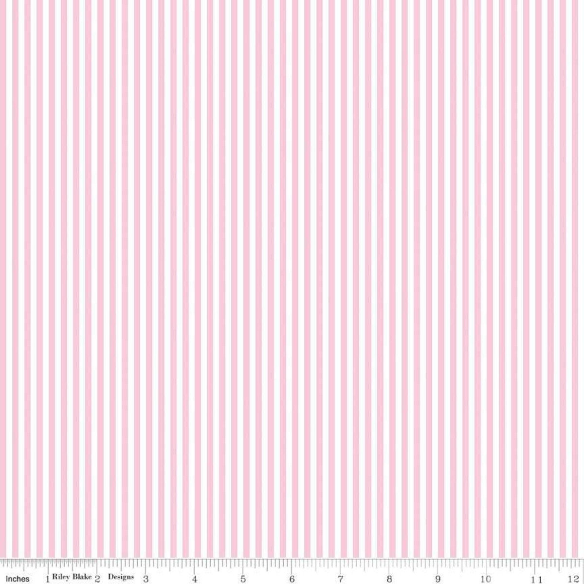 1/8” Stripe Peony | Baby pink | Riley Blake Designs | C495-PEONY | 100% cotton | design by RBD | ships fast | 43"44" width