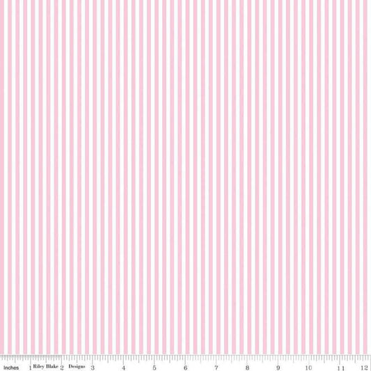 1/8” Stripe Peony | Baby pink | Riley Blake Designs | C495-PEONY | 100% cotton | design by RBD | ships fast | 43"44" width