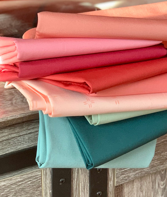 Woodland keeper AGF blenders | Fat quarters / 1/2 yards bundles 9 fabrics | Fast shipping | Pure solids | Maureen Cracknell - deco stitch