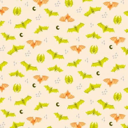 Bring Your Own Boos - Bat Attack - Trick or Treat Metallic Fabric | Cotton+Steel Fabrics | Calli and co -CC302-TT2M