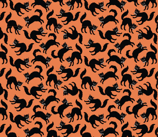 Sweet tooth halloween  - Scaredy cat Orange| Poppie cotton | Elea Lutz | trick or treat | In stock