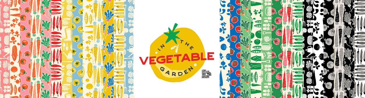 LV805-GG2 In The Vegetable Garden - Radish - Golden Grove Fabric Cotton+Steel Fabrics Loes van Oosten - in stock