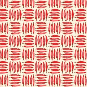 LV801-TR1 In The Vegetable Garden - Fresh Veggies - Tomato Red Fabric | Cotton+Steel Fabrics | Loes van Oosten - in stock
