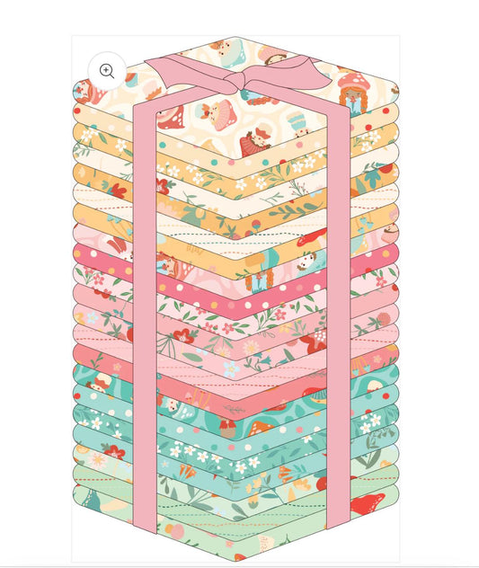 Mushroom blooms - 21 precut fat quarter bundle | Poppie cotton | vintage