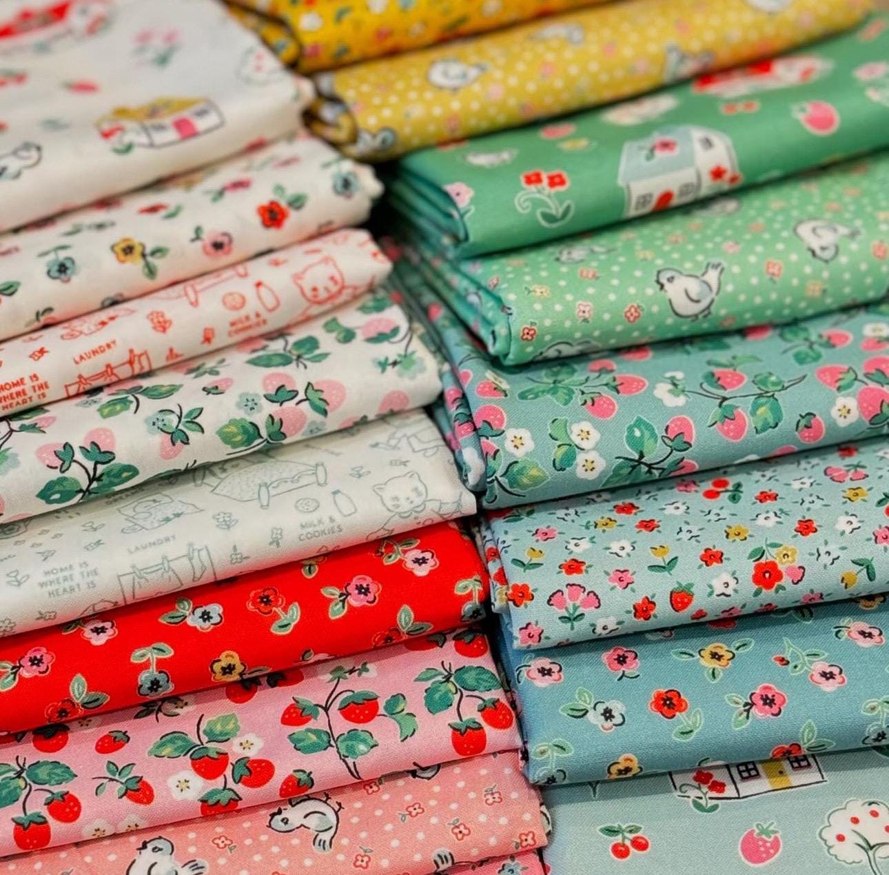 Preorder Home sweet home 21 Fat quarters / 1/2 yards| Poppie cotton | Elea Lutz | vintage | shipping early Jan 2025 - FREE US shipping