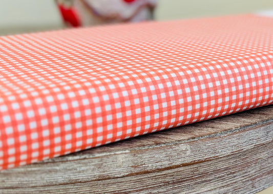 1/8” Small Gingham Salmon Riley Blake Designs | C440 | 100% cotton | design by RBD | in stock