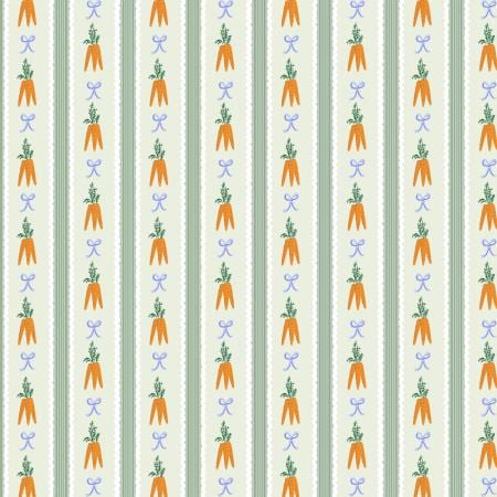 Easter by Rifle Paper co RP1504-MI2 - Carrot Patch - Mint Fabric - shipping Jan '25