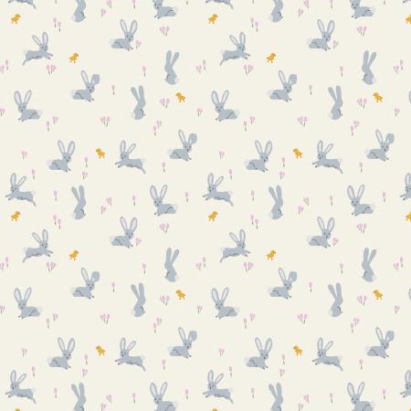 Easter by Rifle Paper co RP1503-CR1 - Bunnies - Cream Fabric - shipping Jan '25