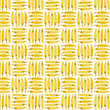 LV804-GH2 In The Vegetable Garden - Green Pea - Golden Honey Fabric Fabric Cotton+Steel Fabrics Loes van Oosten - in stock