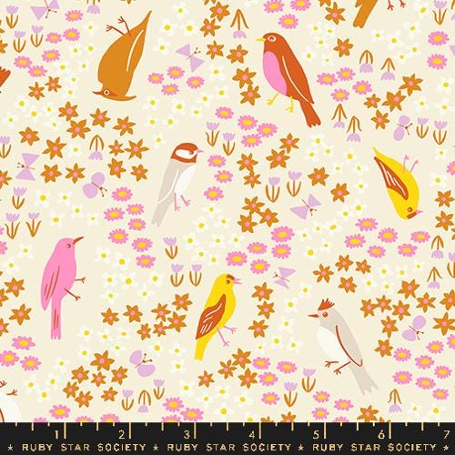 Bird is the word Natural RS3077 11 Ruby Star society | In stock - Kimberly Kight Spark Bird Novelty Birds Nature Flowers
