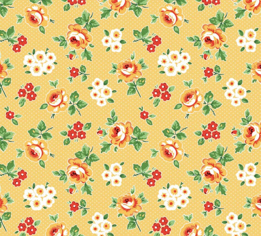 Preorder** Flower Market hand picked yellow | Poppie cotton | Elea Lutz | vintage | ship Sept '25 FM25405