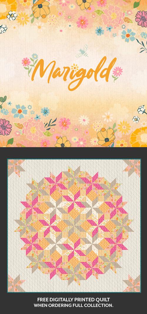 Front Yard Marigolds in Linen Blend in stock - Maureen Cracknell | MRGL55314 | AGF