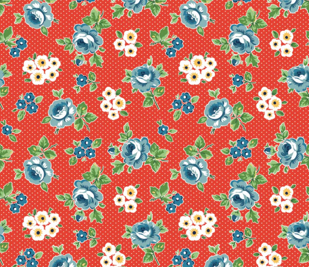 Preorder** 5" Flower market Precuts 42 Prints | Poppie cotton | Elea Lutz | vintage | shipping Sept