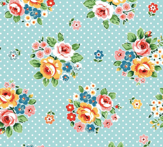 Preorder** Flower Market Market Bouquet blue | Poppie cotton | Elea Lutz | vintage | ship Sept '25 FM25402