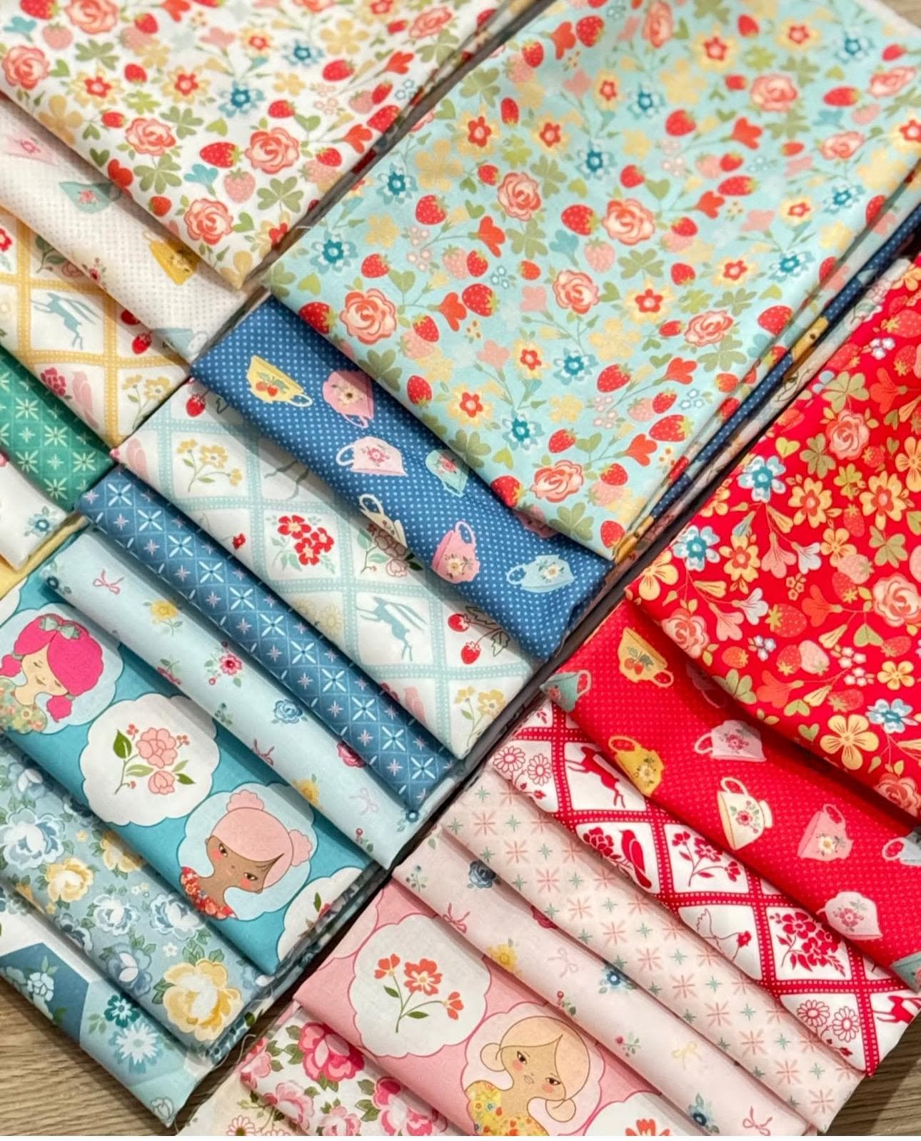 Rosy cheeks Bless you blue RC25256 | Poppie cotton | Rosy cheeks | vintage | in stock