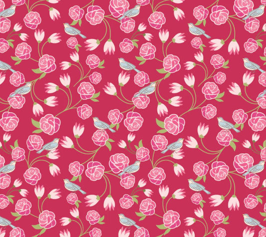 Stolen moments | Poppie cotton | Lori woods | vintage | in stock - SM25315 vintage vines rose