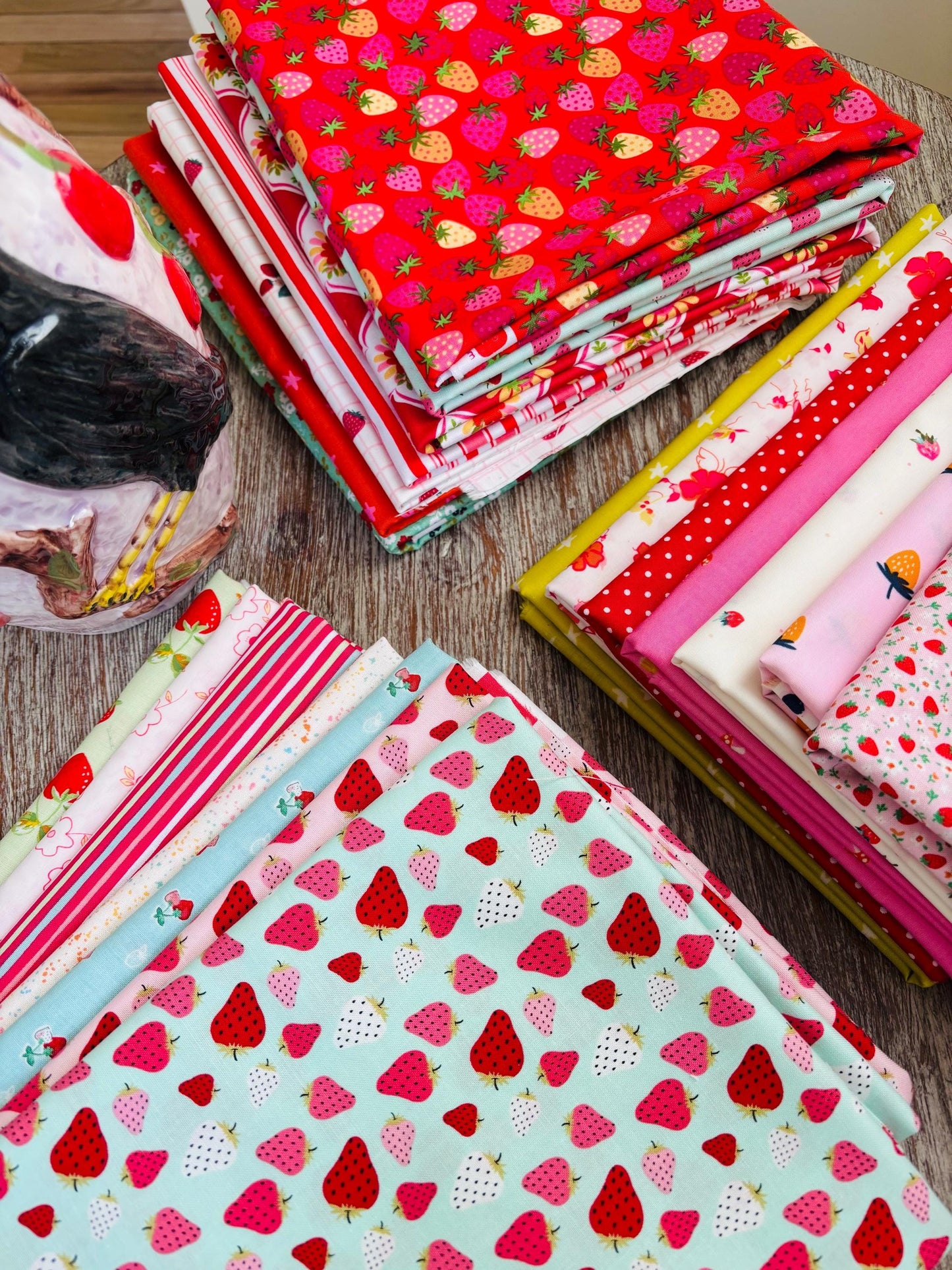 Strawberry fair day 5 | Fat quarters bundles 7 fabrics | AGF RBD | Poppie cotton Summer