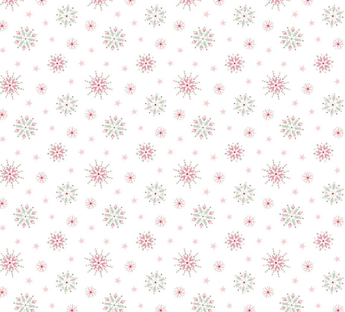 Frost and flurry | Flurry Flakes White FL25607 | Poppie cotton | Sheri McCulley | vintage | In stock - holiday christmas