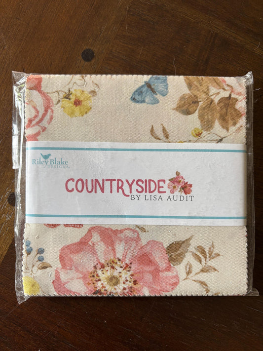 Countryside by Lisa Audit 5 " inch stacker - 42 pieces | floral - plaid - 5-14530-42