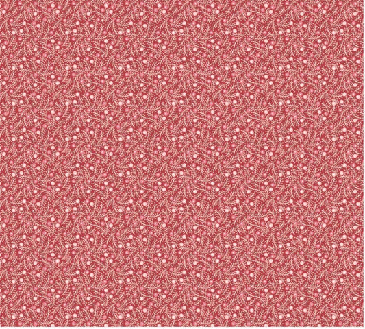 Frost and flurry | Frosted berries red FL25610 | Poppie cotton | Sheri McCulley | vintage | In stock - holiday christmas