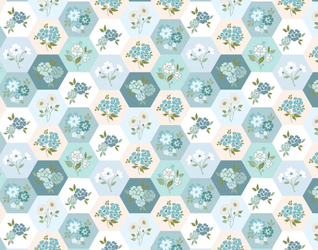 Rosy cheeks Good day blue RC25259 | Poppie cotton | Rosy cheeks | vintage | in stock