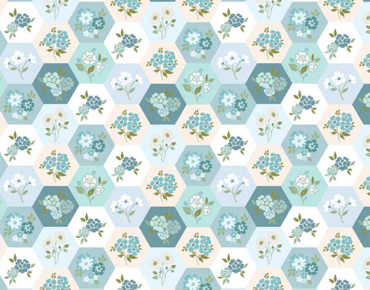 Rosy cheeks Good day blue RC25259 | Poppie cotton | Rosy cheeks | vintage | in stock