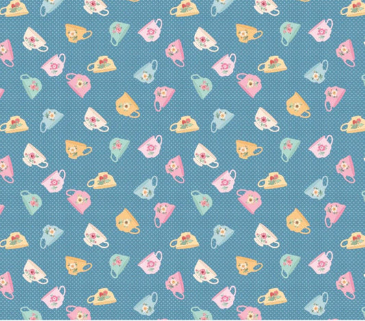 Rosy cheeks Good day morning blue RC25253 | Poppie cotton | Rosy cheeks | vintage | in stock