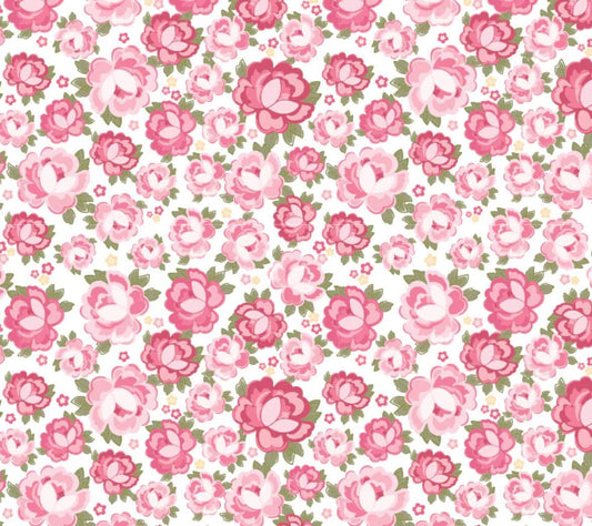 Rosy cheeks Greetings White RC25245 | Poppie cotton | Rosy cheeks | vintage | in stock