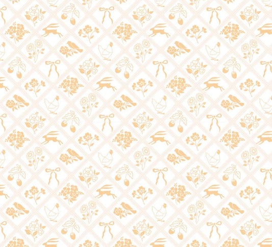 Rosy cheeks Bon jour yellow RC25246 | Poppie cotton | Rosy cheeks | vintage | in stock