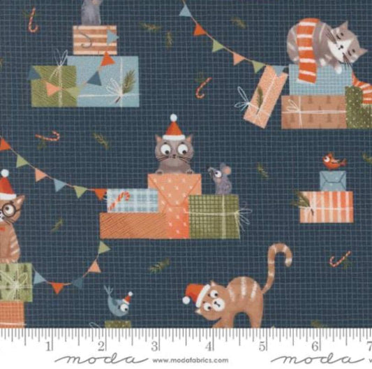 Purrfect Christmas Midnight 39040 16 Moda | Elena Amo - Holiday - kitty - cats