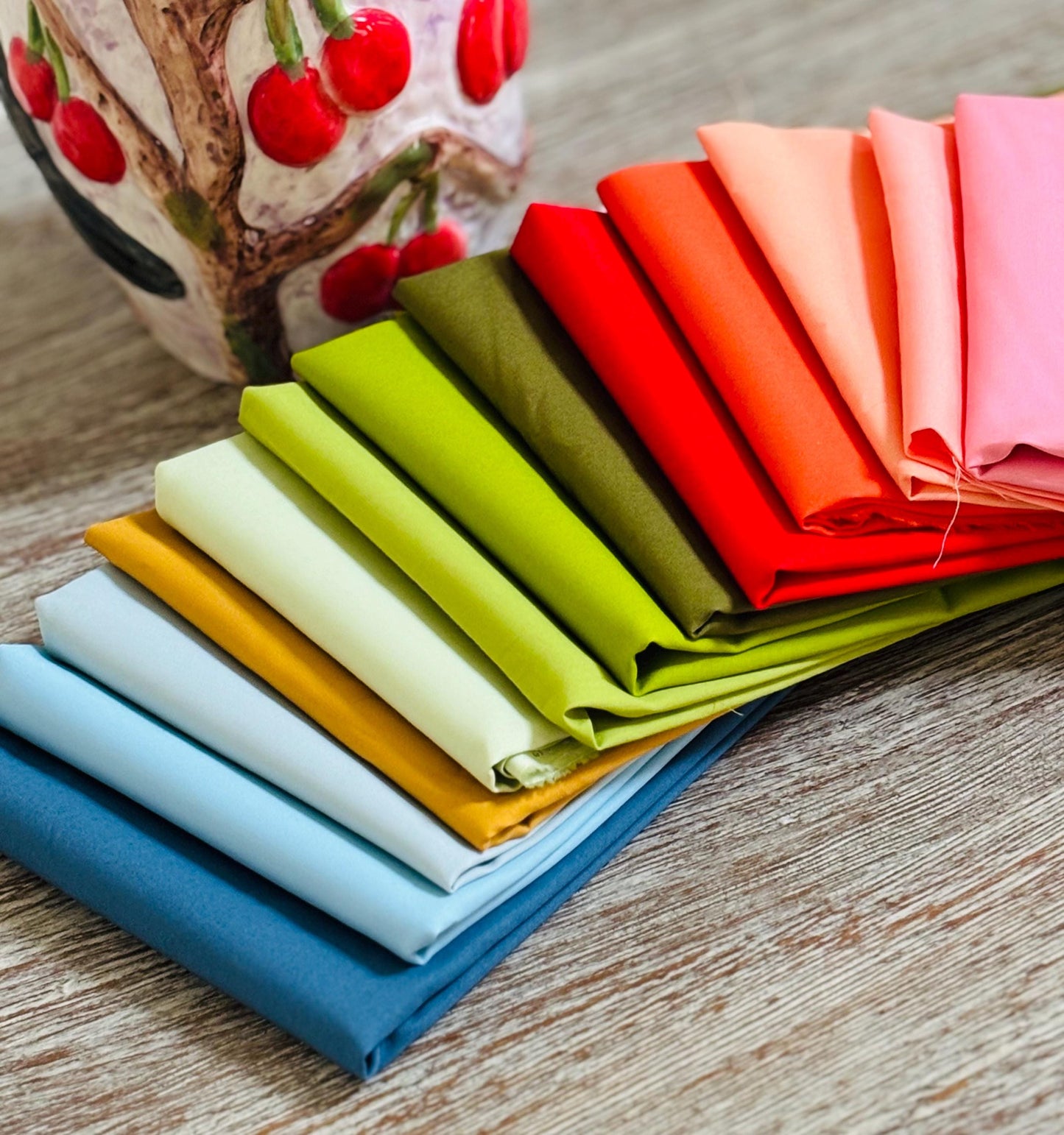 Summer AGF blenders | Fat quarters bundles 13 fabrics | Fast shipping | Pure solids | curated bundle