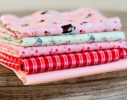 Frost and flurry Mini bundle #2 + blenders 5 FQ / 1/2 yards| Poppie cotton | Sheri McCulley | vintage | in stock - holiday christmas