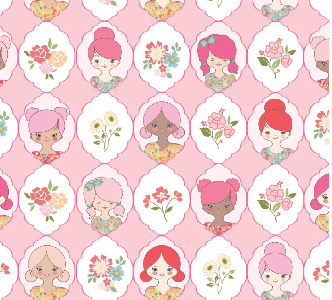 Rosy cheeks Mornin' Pink RC25263 | Poppie cotton | Rosy cheeks | vintage | in stock