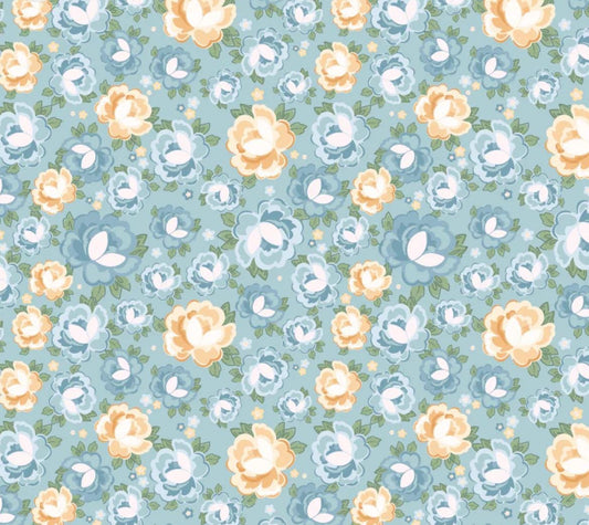 Rosy cheeks Greetings blue RC25244 | Poppie cotton | Rosy cheeks | vintage | in stock
