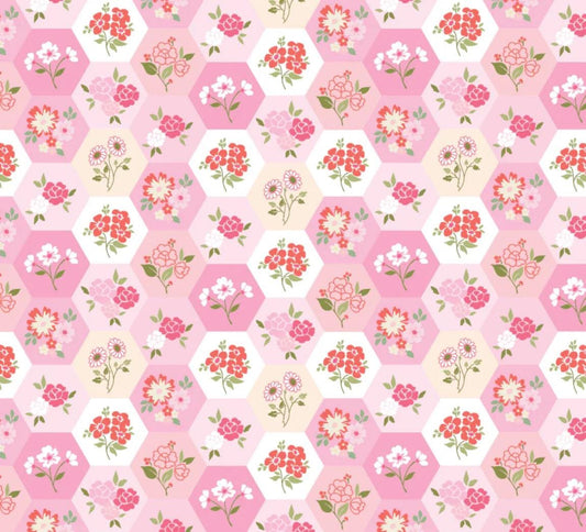 Rosy cheeks Good day pink RC25260 | Poppie cotton | Rosy cheeks | vintage | in stock