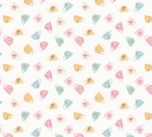 Rosy cheeks Good day morning white RC25252 | Poppie cotton | Rosy cheeks | vintage | in stock