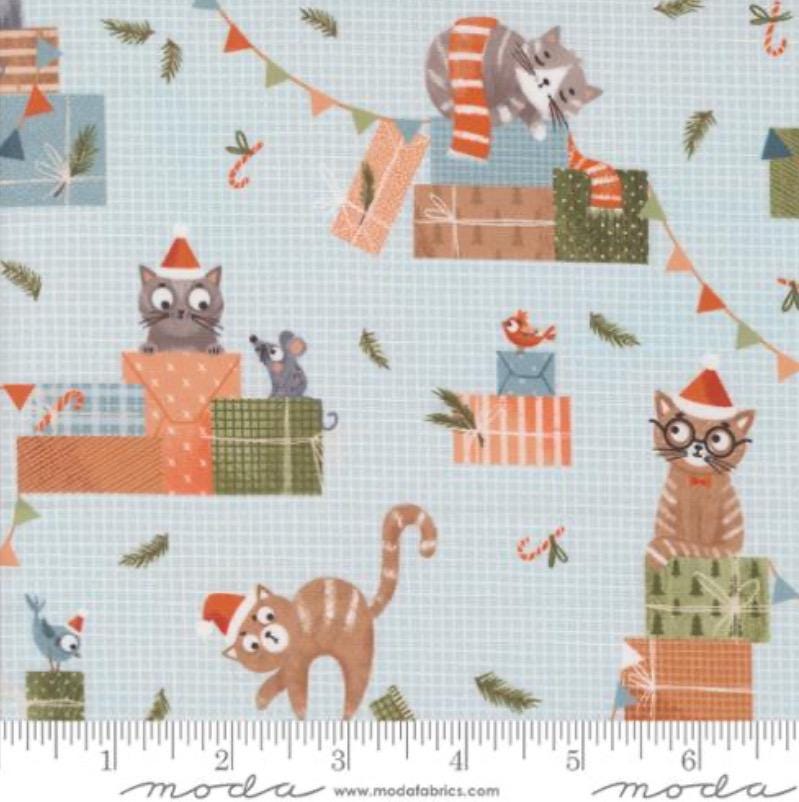 Purrfect Christmas 26 FQ 39040AB Moda Precut | Elena Amo - Free US shipping