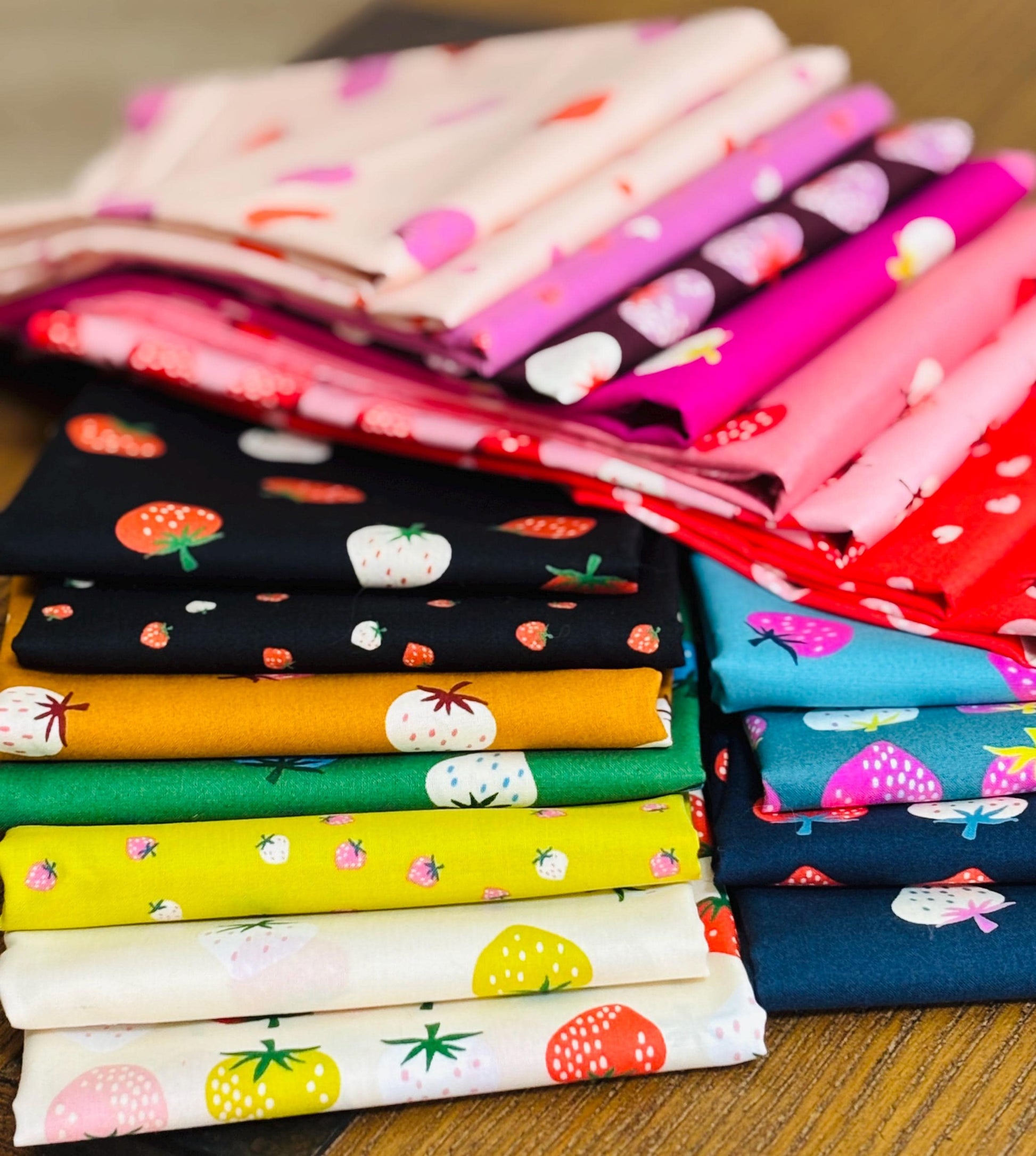 Strawberry 20 Fat quarter bundle | Ruby star l in stock | summer | Fast shipping | 18" x 22" x 20 or half yard | Kimberly Kight