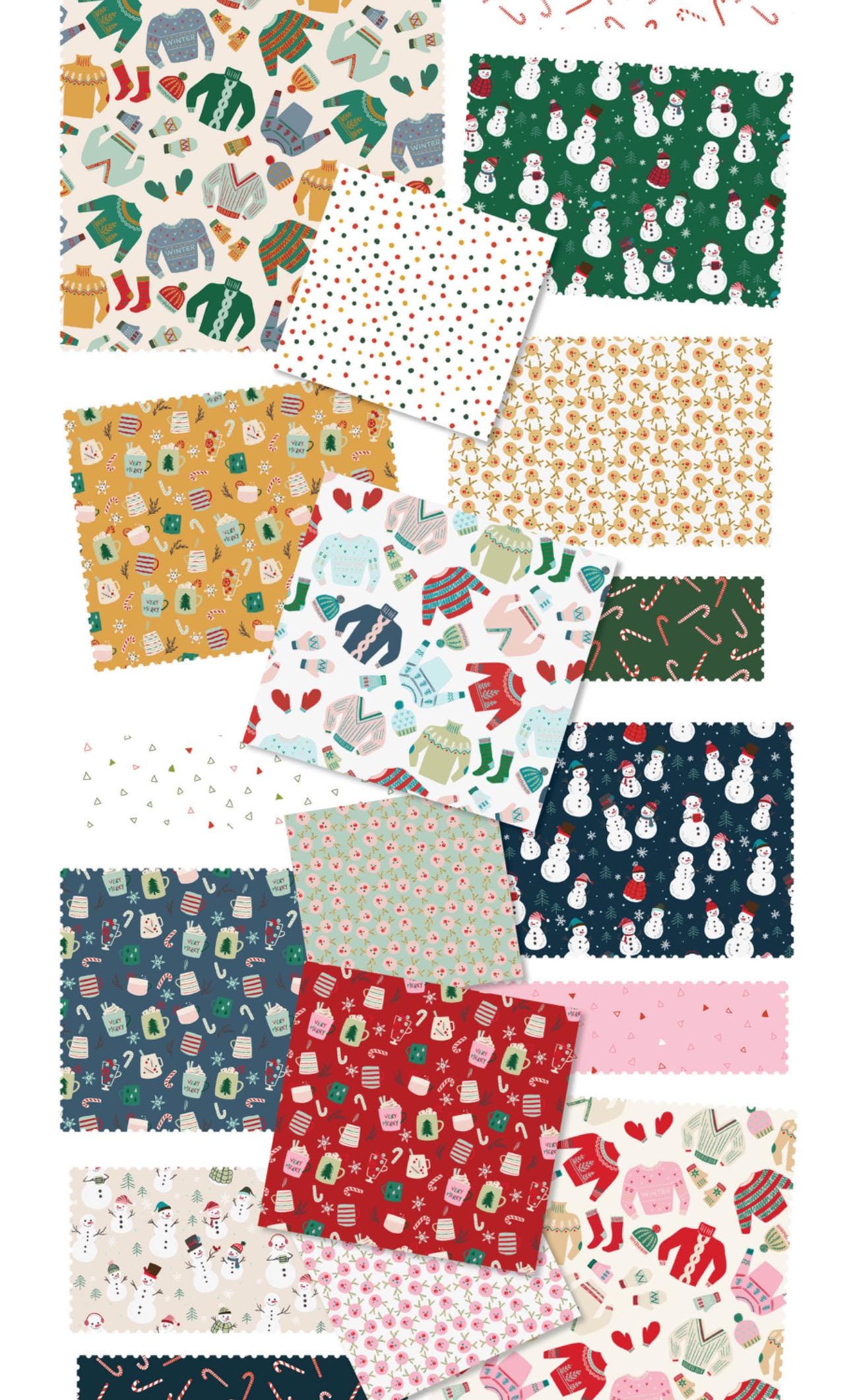 Snow day fun - RJR - Christmas - holiday - YX200 - ta1 - Yuan Xu - snow - in stock - rein in deer tan