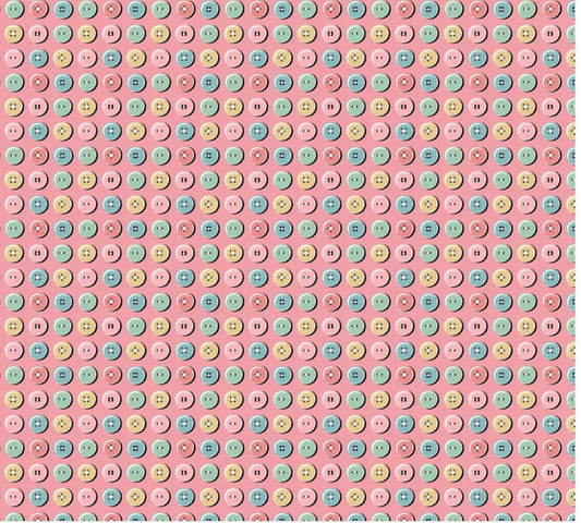 preorder** granny's sewing room Button Collection pink GS25909 | Poppie cotton | Sheri McCulley | vintage shipping Aug '25