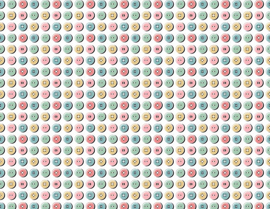 preorder** granny's sewing room Button Collection white GS25907 | Poppie cotton | Sheri McCulley | vintage shipping Aug '25