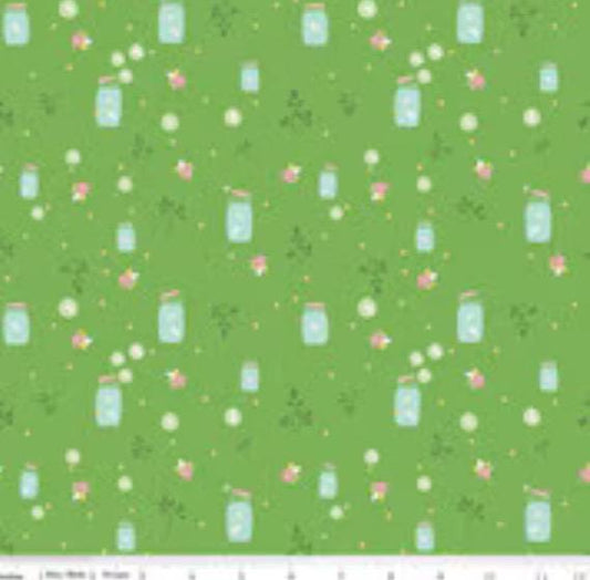 Summer Skies and Fireflies green | Gracey Larson | C16373 | Fast shipping | summer vintage