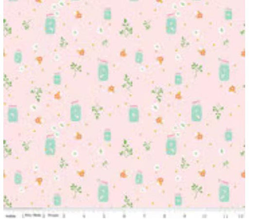 Summer Skies and Fireflies pink | Gracey Larson | C16373 | Fast shipping | summer vintage
