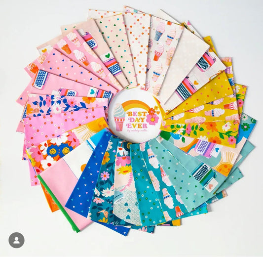 Preorder Best day ever 23 Fat quarter bundle | Ruby star l Melody Miller | 18" x 22" x 23 or half yard shipping Sept - Panel sold separately