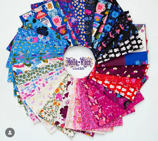 Preorder Hello Alice 28 Fat quarter bundle | Ruby star l Alexia Abegg | 18" x 22" x 23 or half yard shipping Oct '25 Panel sold separately