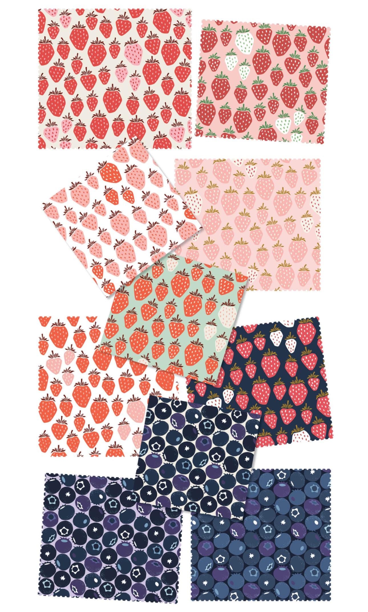 Under the Apple Tree II - 10 piece FQ bundle - Strawberry | Cotton+Steel Fabrics | Loes van Oosten
