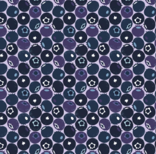 Under the Apple Tree II Queen Of Berries - blueberry Cotton+Steel Loes van Oosten in stock LV501 bl3