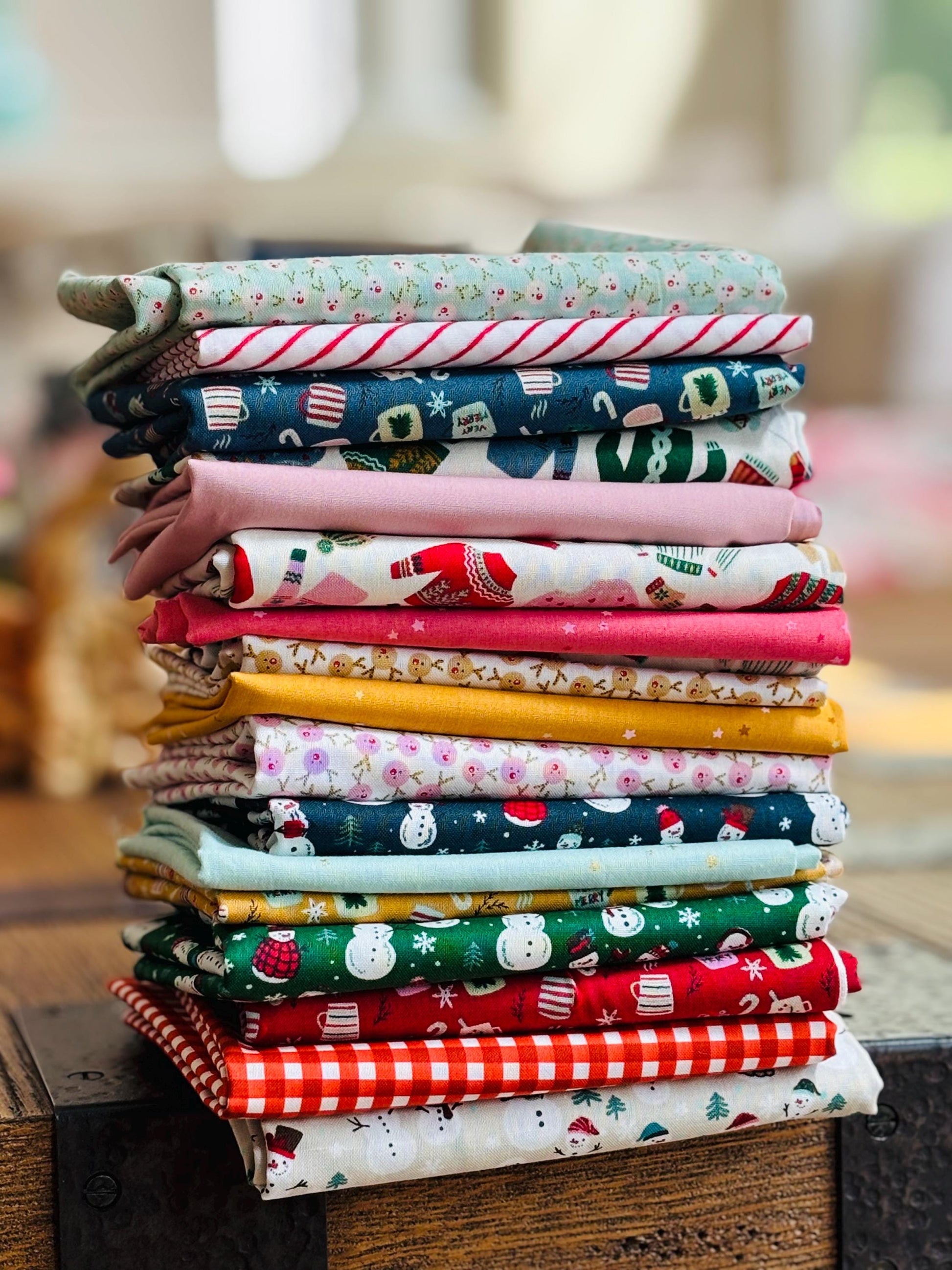 Snow day fun 18 FQ bundle with blenders - RJR - Christmas - holiday - Yuan Xu - sweater weather - in stock
